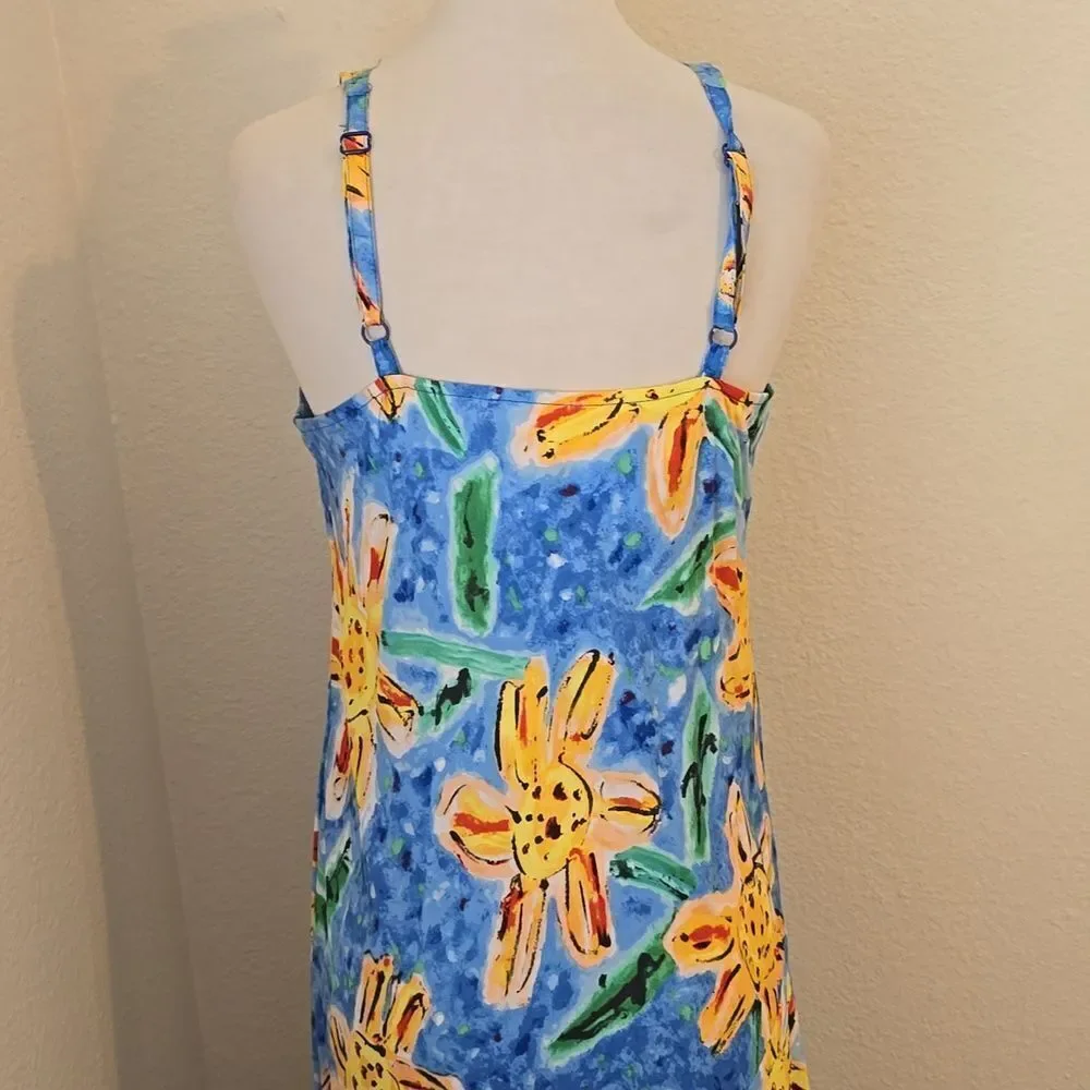 - Jams World Strappy Sunflower Scarf Hem Sundress Size M - Picture 3 of 8